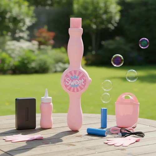 Brinquedo Varinha Máquina Bolha De Sabão Com Fumaça E Luvas