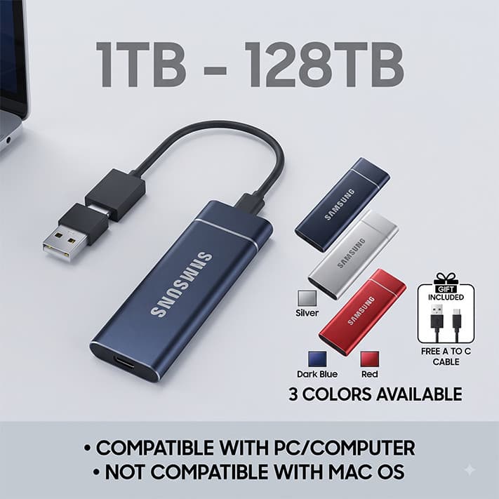 Disco Rígido Externo 128TB 60TB 30TB 16TB Portátil SSD 8TB 4TB USB 3.0 Tipo-C Interface HD De Alta Qualidade