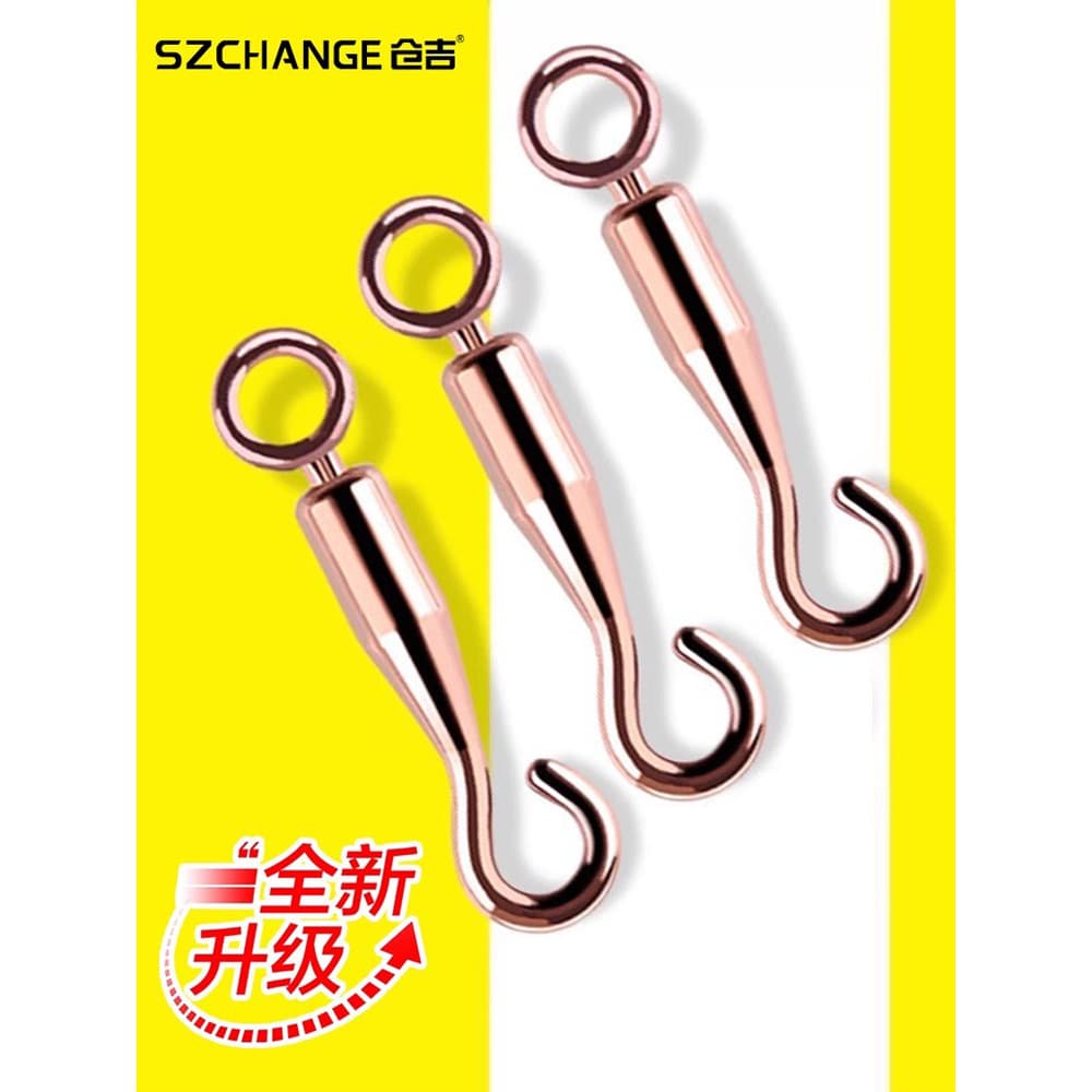 Kuji anel de personagem aberto giratório, conector de linha de pesca de alta tensão, poço preto, pesca competitiva, conj