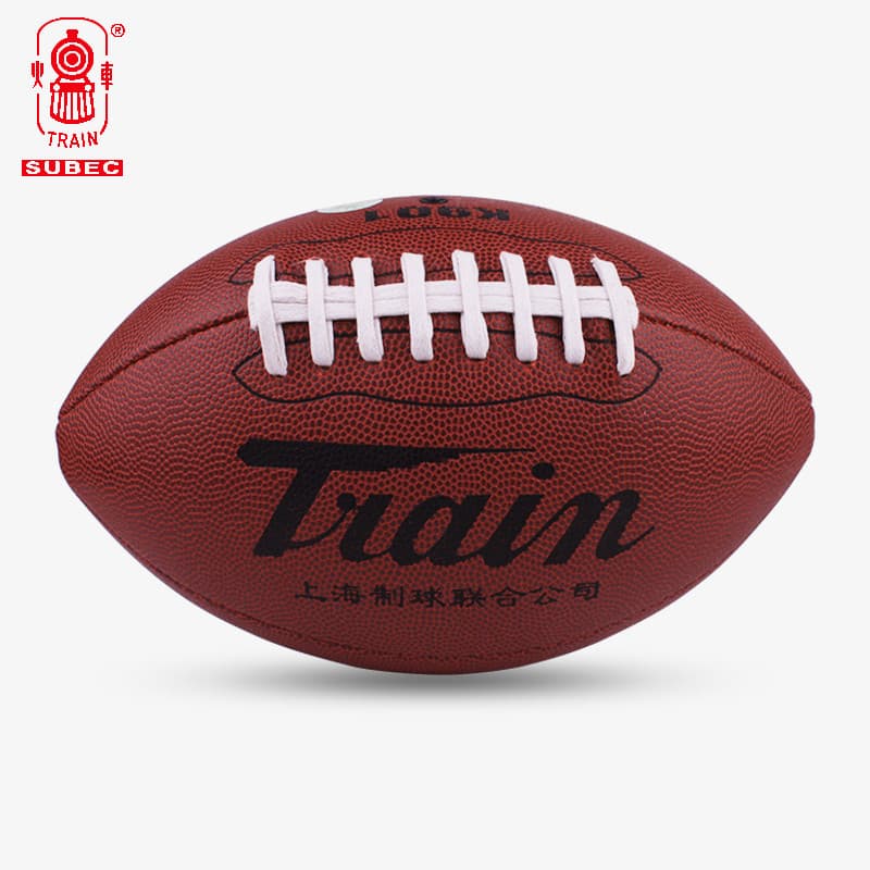 Trem Locomotiva Rugby PU Padrão de Treinamento de Competição Costurado à Mão No. 9 Produto Genuíno American Rugby K901
