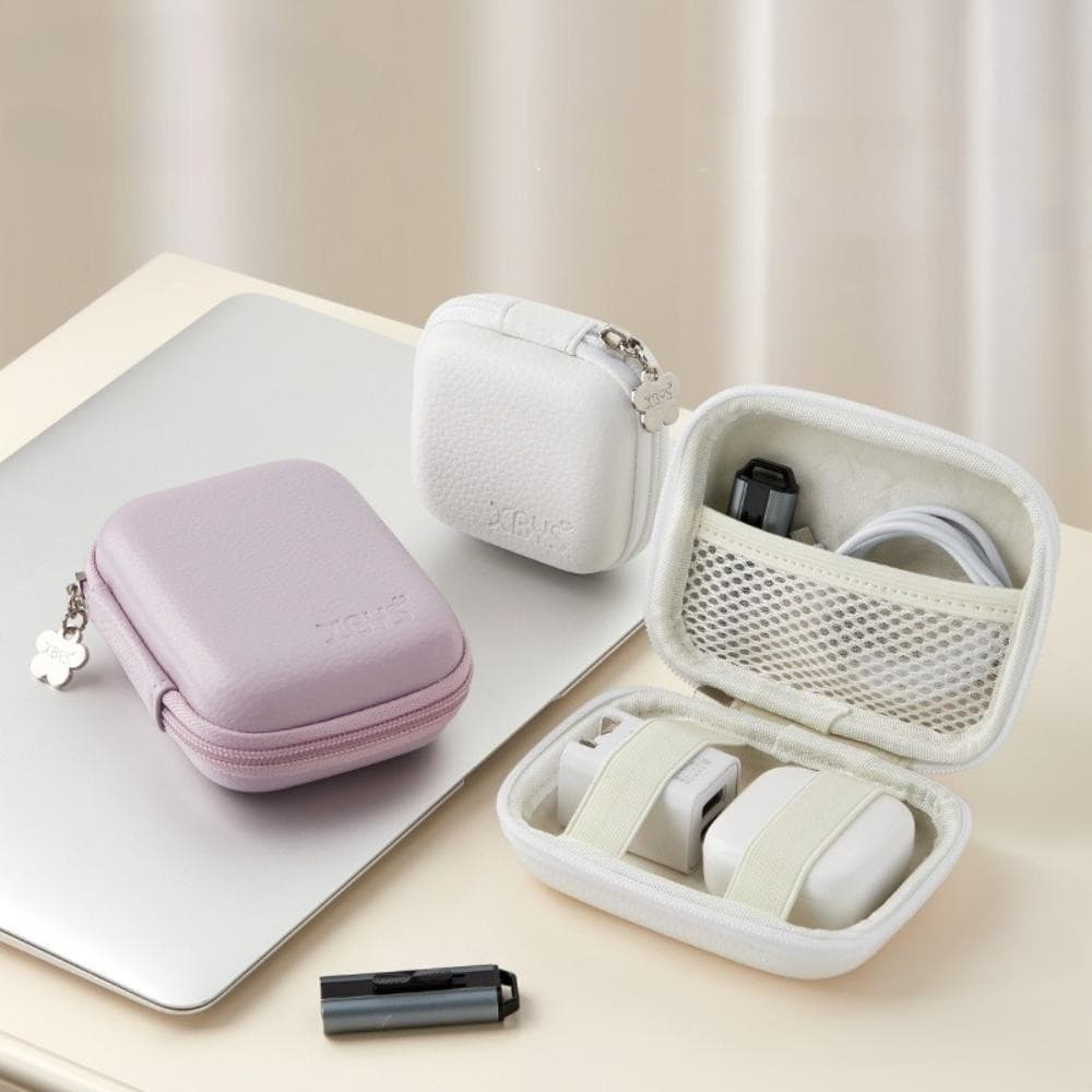 Bolsa de Armazenamento para Cabos de Dados WATTLE, Organizador de Fones de Ouvido à Prova d'Água com Zíper, Estojo de Co