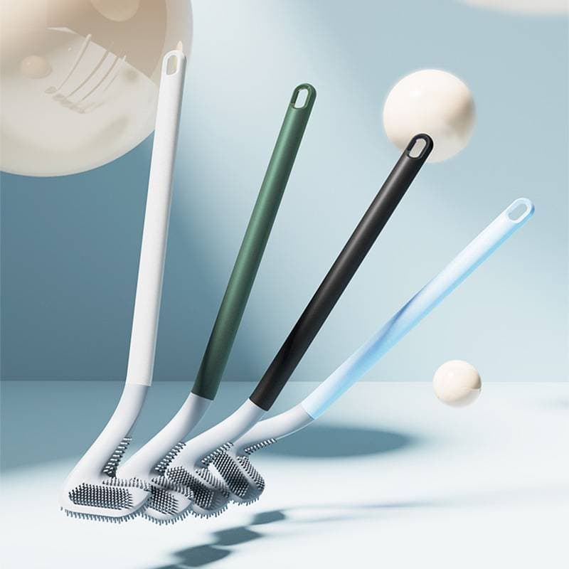 Trove Escova De Vaso Sanitário Estilo Golfe , Doméstica Com Cabo Longo , Borracha Macia , Montada Na Parede , Sem Broca