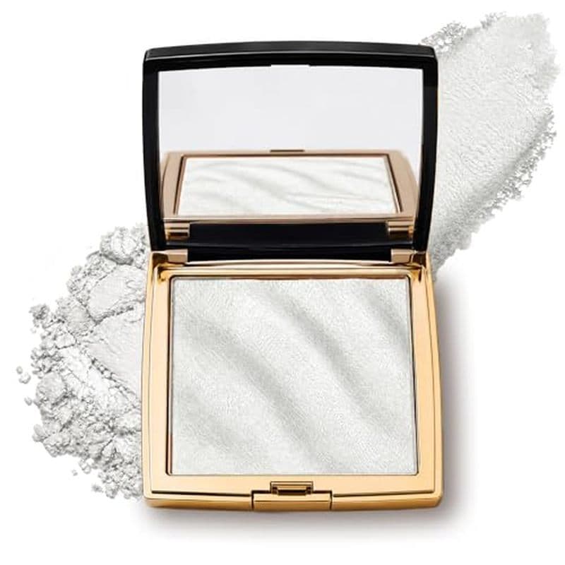 Paleta De Iluminador Brilhante , Maquiagem Iluminadora Facial Champanhe , Acabamento Radiante Natural , Pó Assado Suave