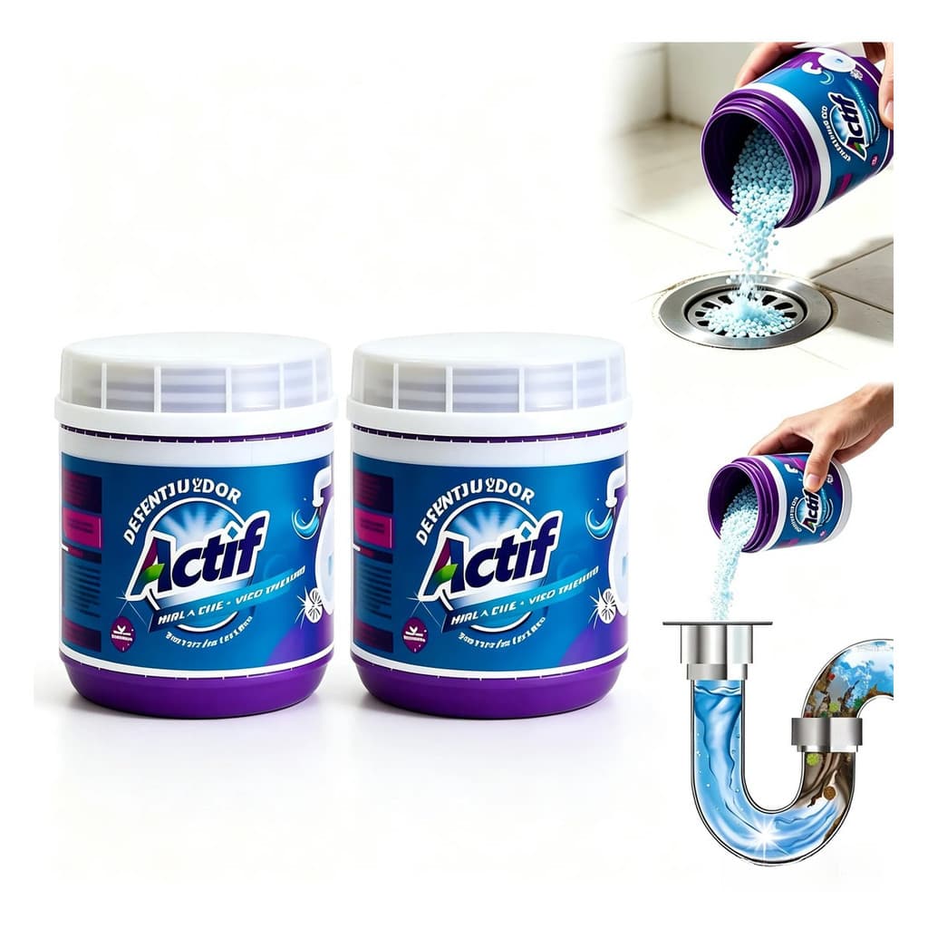 2 Unidades Desentupidor Ultra Potente 3 em 1 – Remove Entupimentos Difíceis,Elimina 99% das Bactérias e Acaba com Odores
