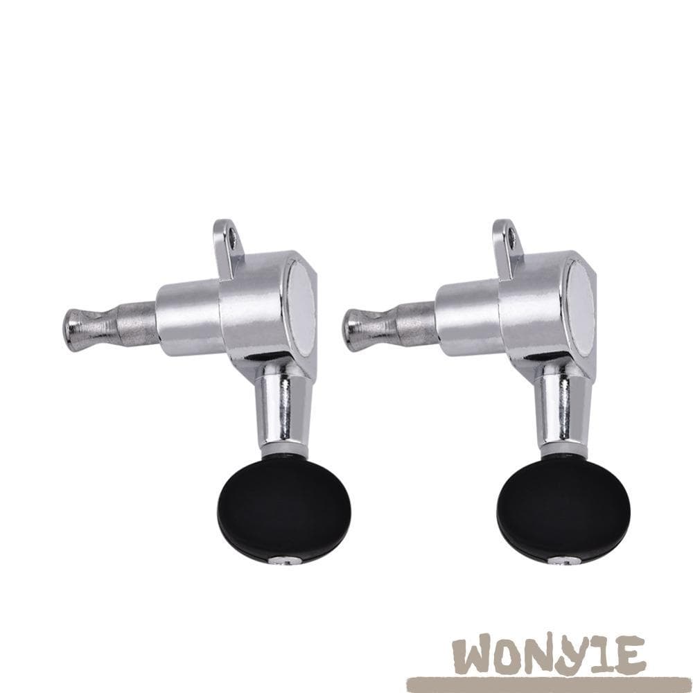 Ukulele WONY1E | Cabeças , Pinos De Afinação De Cor Preta Prateada De Configuração 2L2R , Liga De Zinco + Plástico