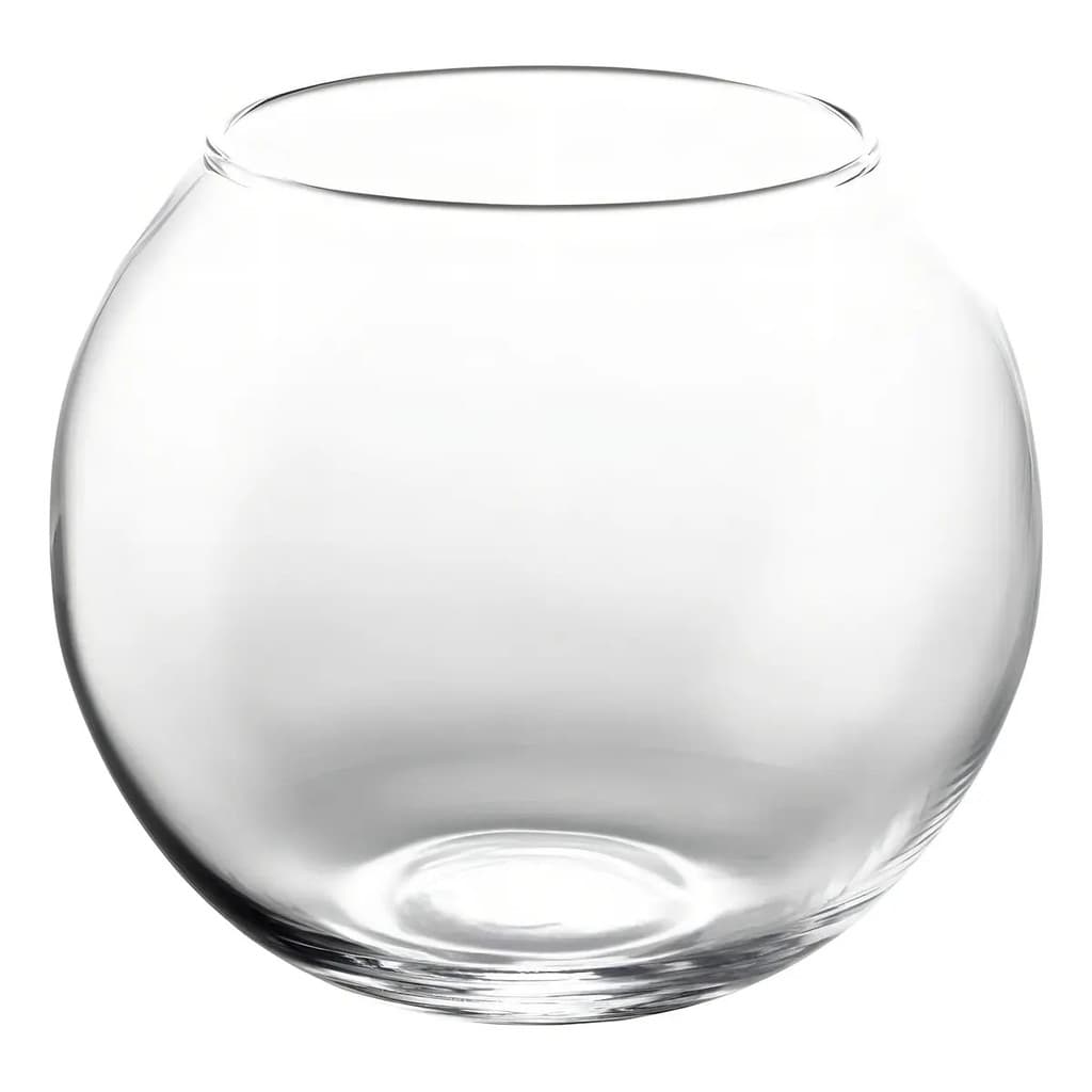01 Vaso Aquário Redondo Decoração Vidro Terrário 2,2litros