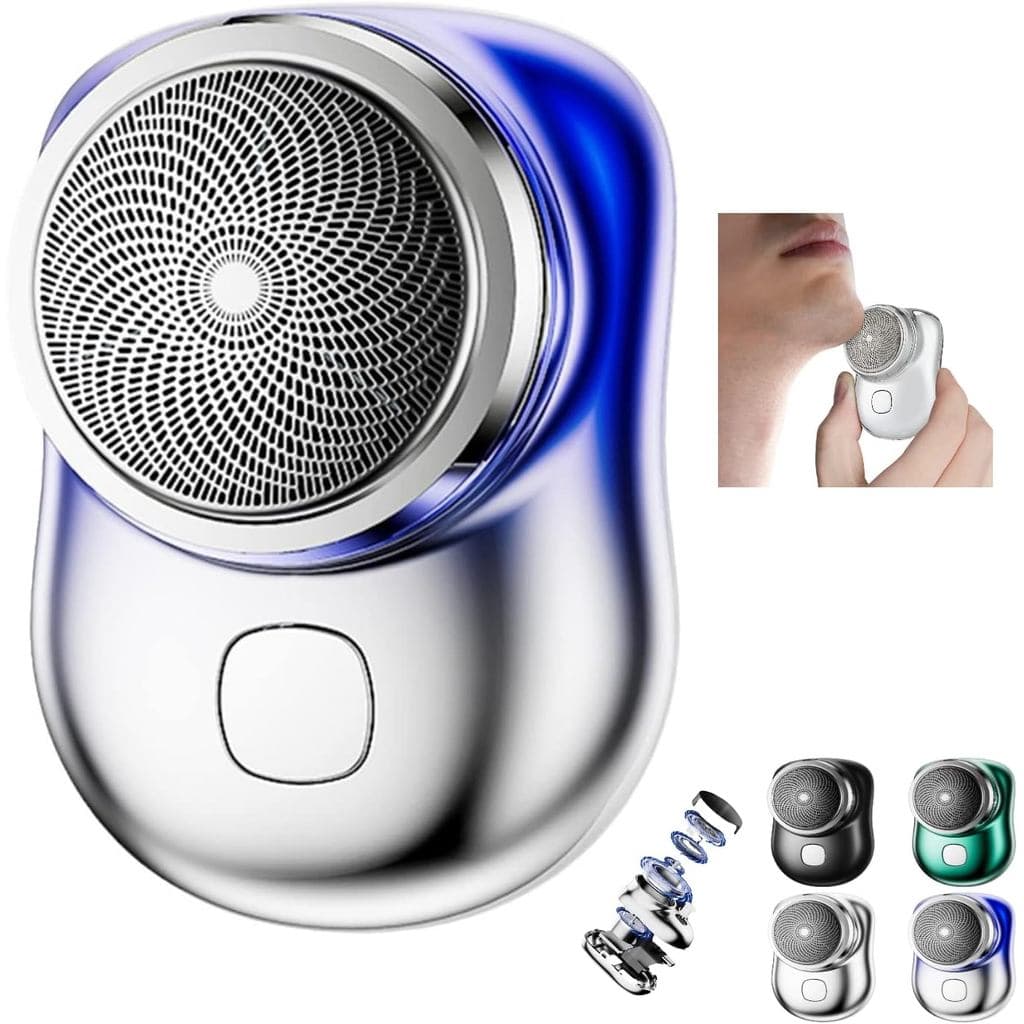 Mini Barbeador Elétrico Portátil, Novo Barbeador Elétrico de Bolso 2023, Barbeador Elétrico Mágico USB para Homens, Barb