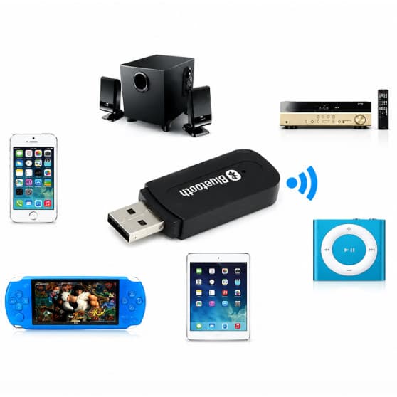 Receptor Bluetooth USB P2 Som Carro Mini Adaptador Áudio