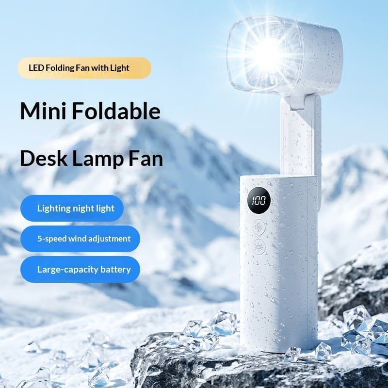 Mini Ventilador Portátil , Dobrável Pessoal Com Luz