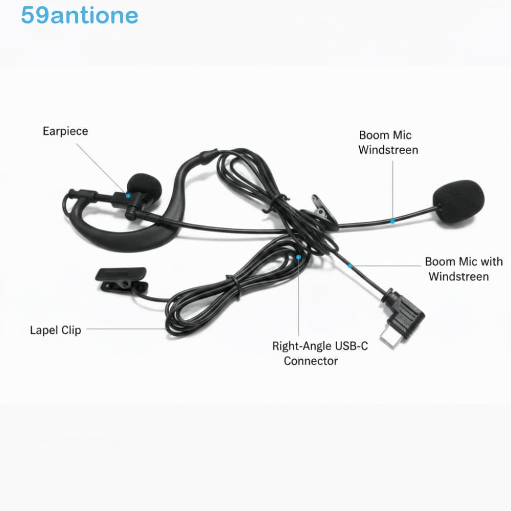 Fones De Ouvido Intra-Auriculares , Fone Auricular Para Árbitro Com Redução De Ruído , Interface V6 Tipo C De Intercomun