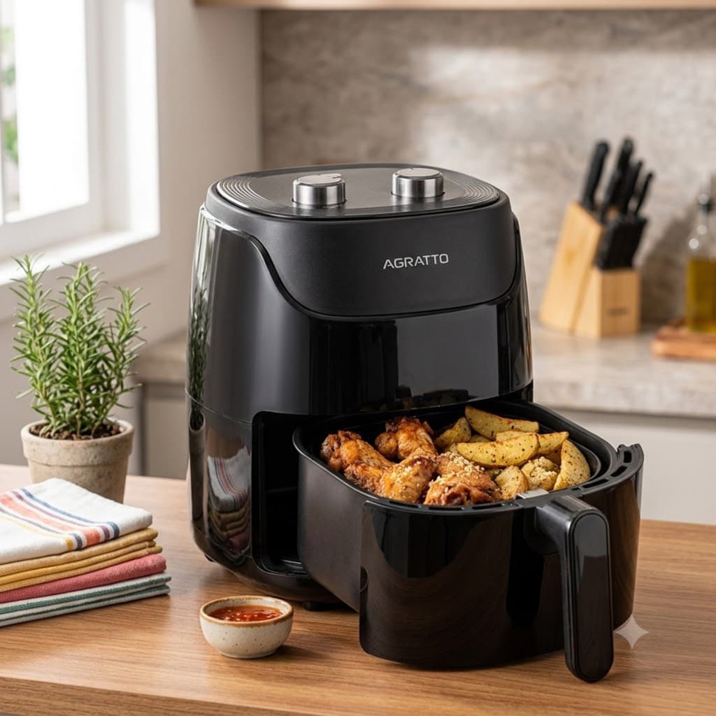 Air Fryer  Supremma Fritadeira Eletrica Sem Oleo Agratto 127v ou 220v 1200w Antiaderente 4 Litros