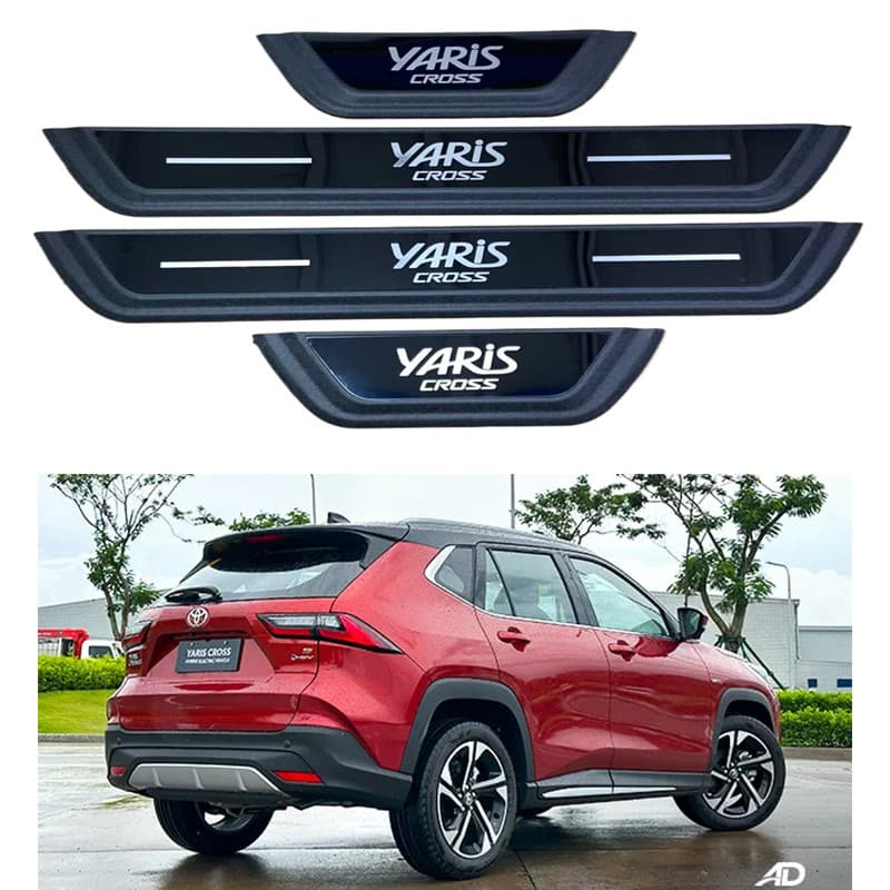 Para Toyota Yaris Cross 2026 Faixa De Soleira De Porta Acessórios De Carro Protetores De Limiar Antiarranhões Placas De