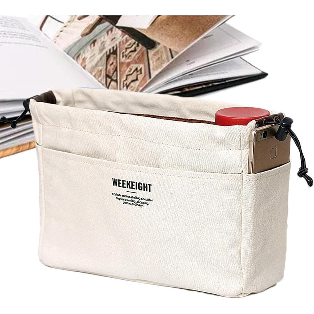 Saco De Armazenamento De Cordão Organizador De Viagem De Lona Multi-Bolsos Leve Portátil Para Roupas Brinquedos Cosmétic