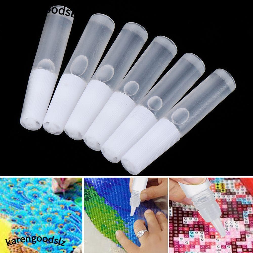 KARENGOODS 3/6 Unidades Cola Para Pintura Diamante Artesanato Agulha Artes Plástico