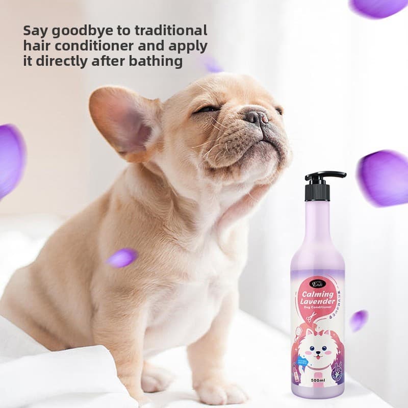 Condicionador de cabelo para animais de estimação, lavagem de cães, condicionador sem enxágue, pelúcia, cabelo dourado,