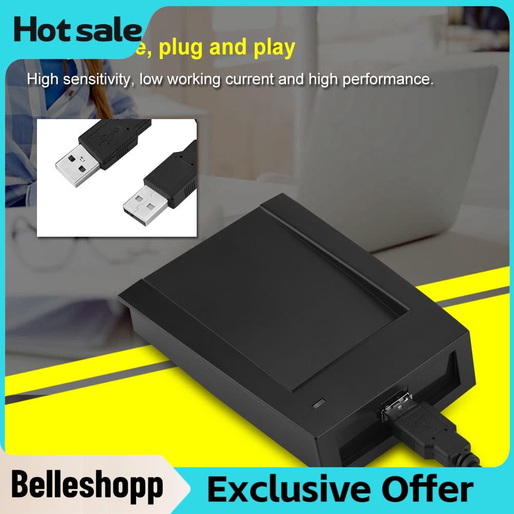 Belleshopp-br Leitor de cartão de identificação RFID inteligente de 125 Khz gravador de sensor de proximidade USB