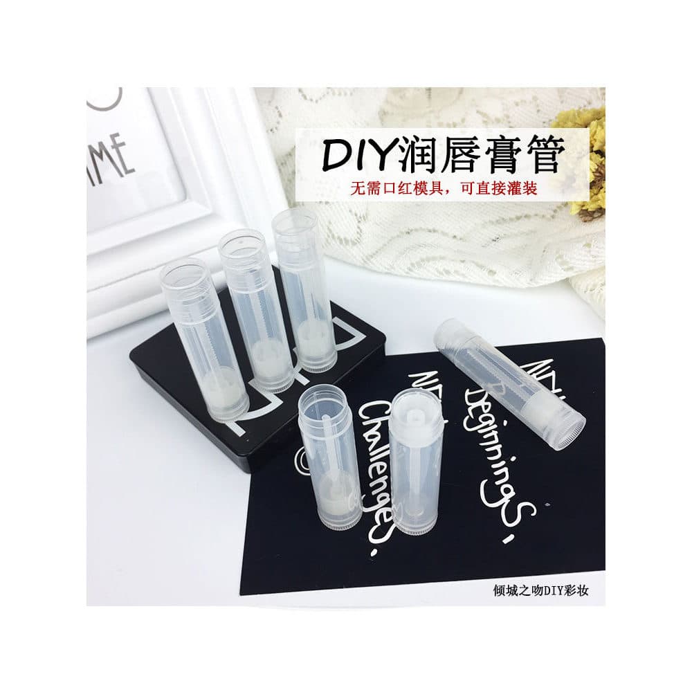 Diy Material de batom artesanal tubo de batom tubo vazio tubo de batom transparente 12 varas pacote