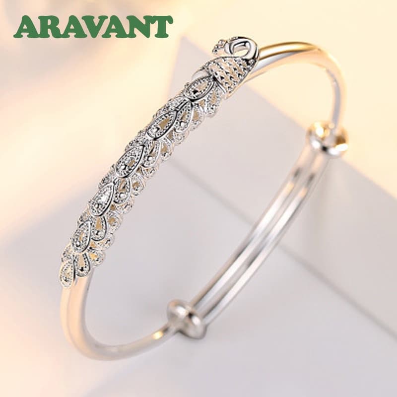 Aravant 925 Prata Esterlina Nobre Phoenix Pulseiras Ajustável Pulseira Para Mulheres Moda Festa Jóias Presentes FS8Y