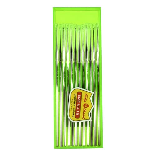 Agulha Crochê Tulip Japão Kit 12 Unid Aço Inox 0.6mm N12 Aço Inoxidável