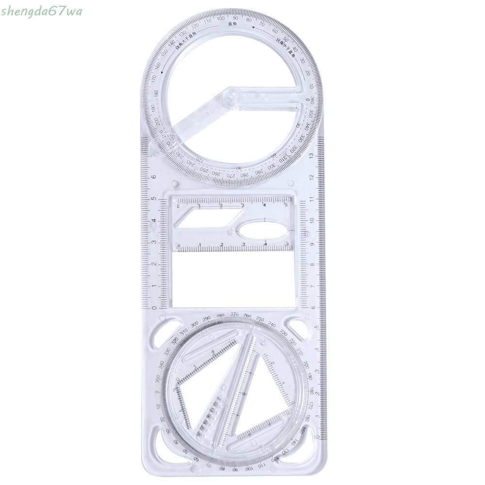 Régua De Desenho SHENGDA , Multifuncional Geométrica Reta , Modelo De Plástico Com Ângulo De Atividade