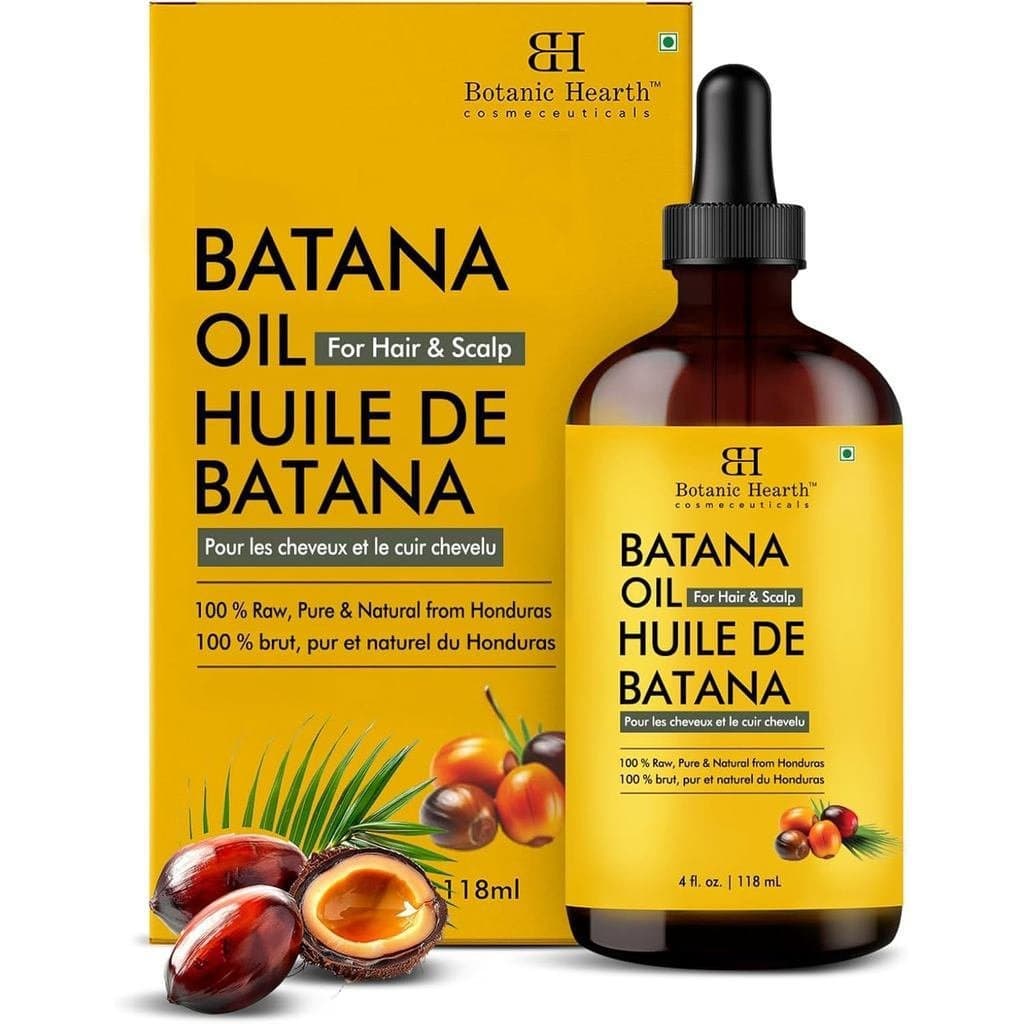 BotanicHearth Óleo de Batana 100% Puro para Crescimento Capilar | Infundido com Batana e Kemel | Óleo Capilar Repara Cab