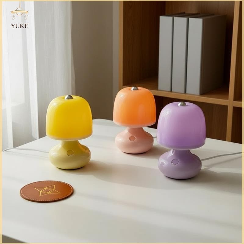 YUKE Criativo Medusa LED Candeeiro De Mesa À Prova Dwaterproof Água Portátil Mini Luz Da Noite Para Viagens Acampamento