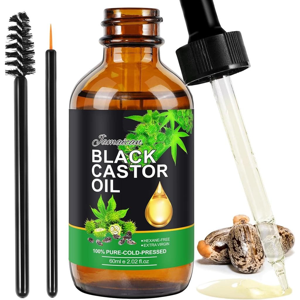 Óleo de Rícino, Óleo de Rícino Preto Jamaicano Orgânico, Óleo de Rícino para Massagem Corporal, Óleo Essencial Antienvel