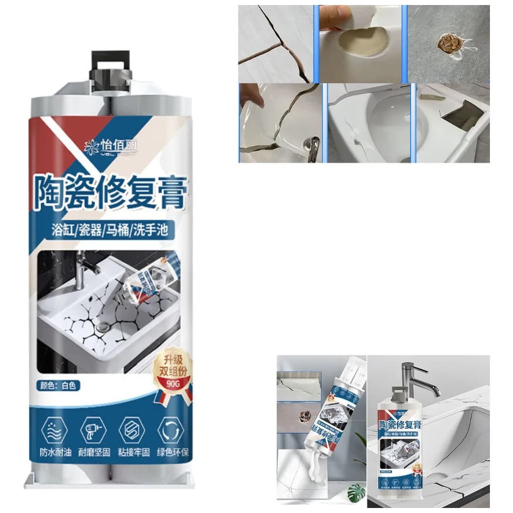 Creme Pasta Reparo De Azulejos E Cerâmica Metais Rachaduras Multiuso