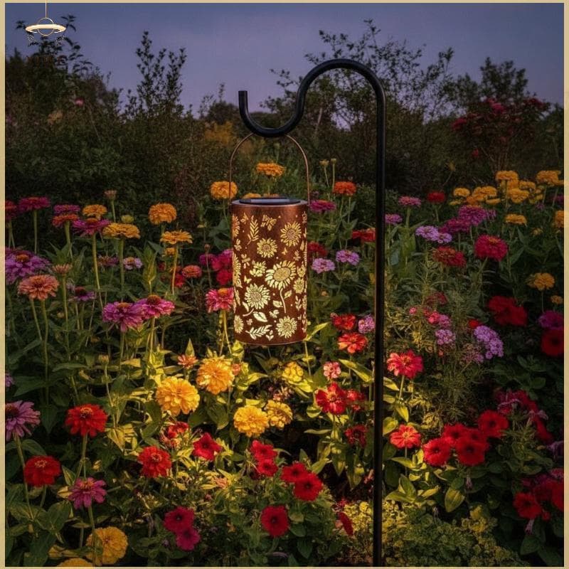 YUKE Colorido LED Solar Girassol Sombra Lanterna De Poupança Energia Luz Decorativa Para Jardim Caminho Gramado Decoraçã