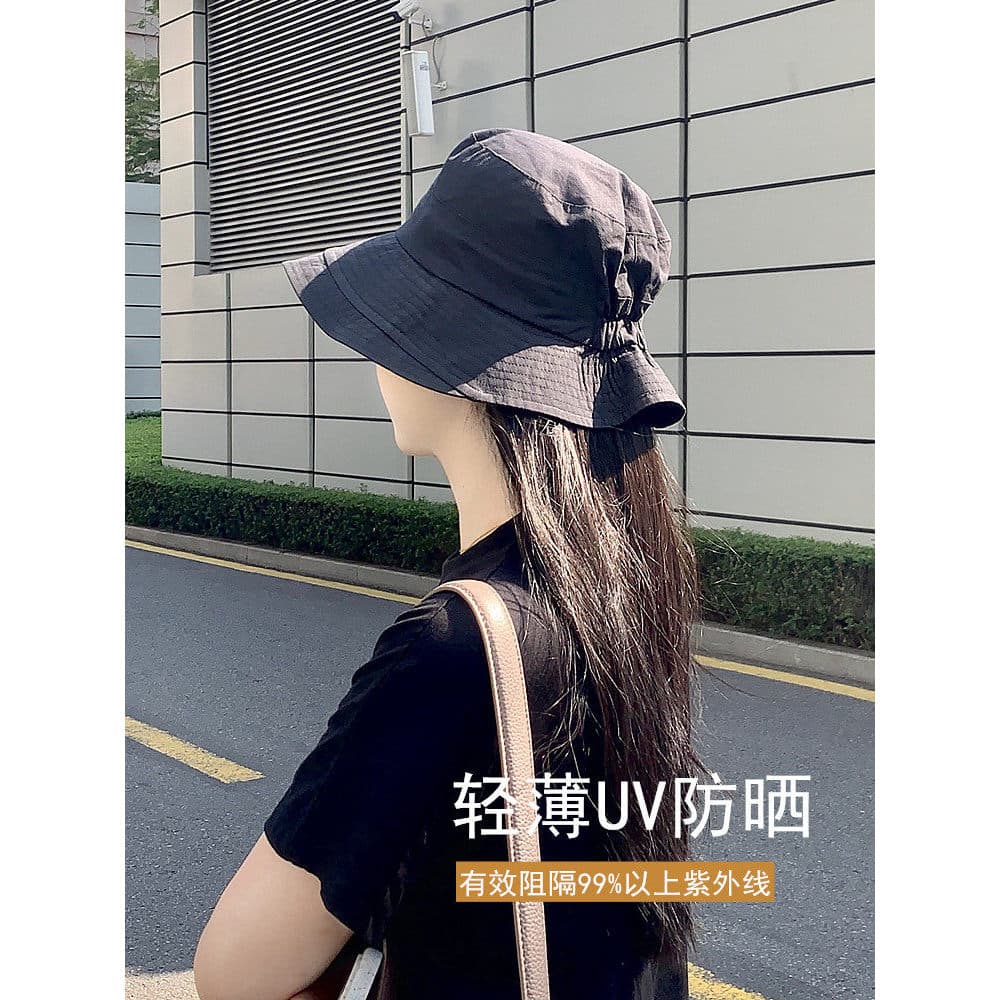 2026 novo estilo protetor solar balde chapéu feminino verão capa rosto Anti-ultravioleta aba grande chapéu de sol ao ar