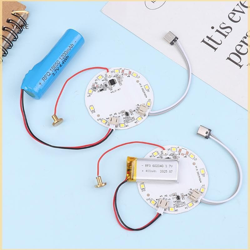YUKE DC 5V Fonte De Luz De Entrada Painel LED 5W 57MM Controlador De Escurecimento 3000K Com Interruptor De Toque E Port