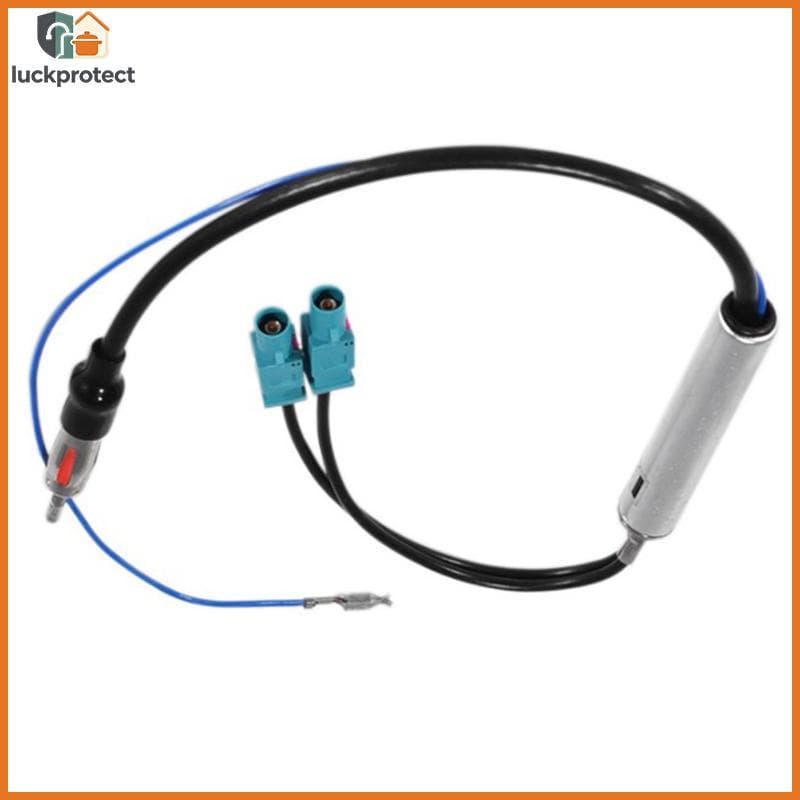 LPHG Carro Estéreo FM AM Antena Amplificador De Sinal Duplo Fakra DIN Plug Conversor Adaptador Para .