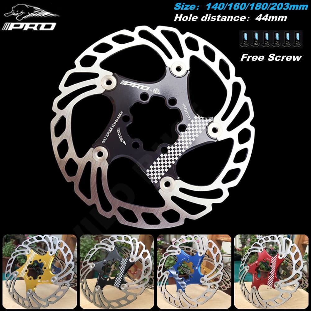 IIIPRO Disco de Freio Flutuante MTB 140mm 160mm 180mm 203mm Rotor 6 Parafusos Alumínio Aço Inox para Bicicleta Shimano