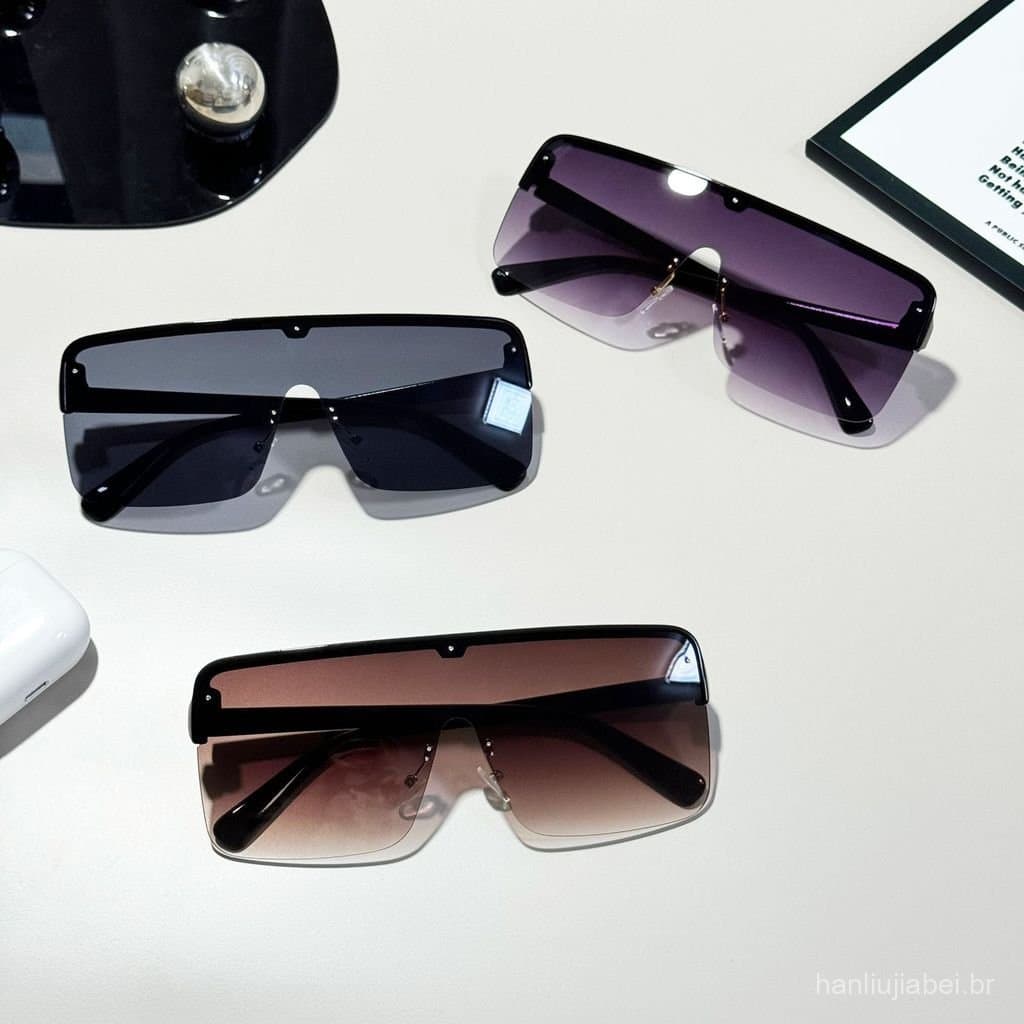 Óculos de Sol Populares Estilo Doce e Moderno, Proteção UV, Óculos de Sol de Moda Urbana para Exterior, Óculos de Sol Ma