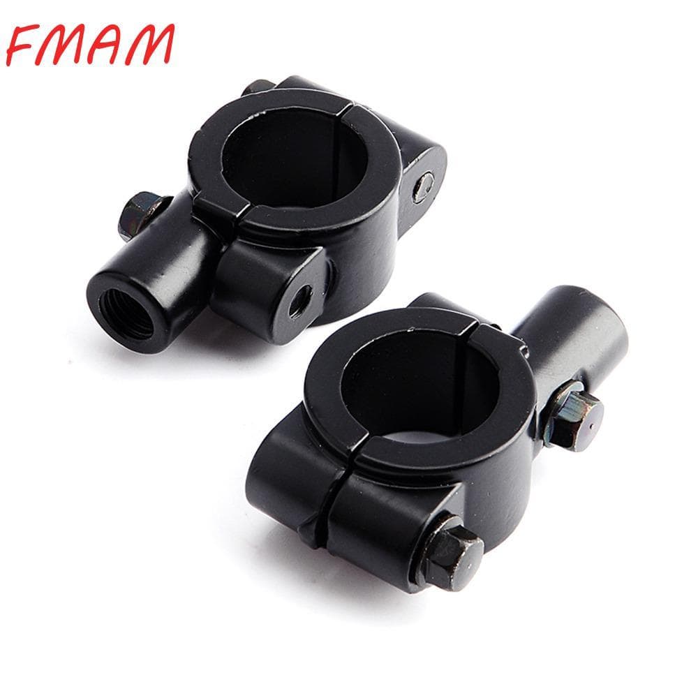 FMAM 2pcs Adaptador De Espelho Retrovisor , Suporte De Guiador De Motocicleta Com Rosca Preta De 10 Mm , 7/8 " 22