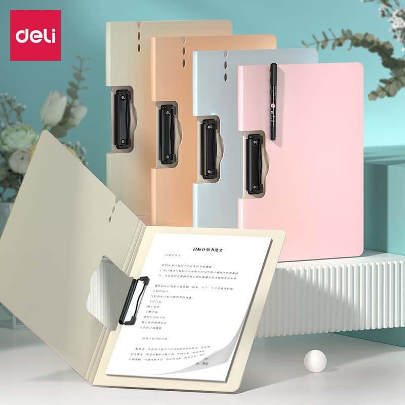 Pasta de Arquivo A4 Dobrável Deli, Porta-Documentos, Pasta para Papel de Teste, Bloco de Anotações, Pasta de Arquivo par
