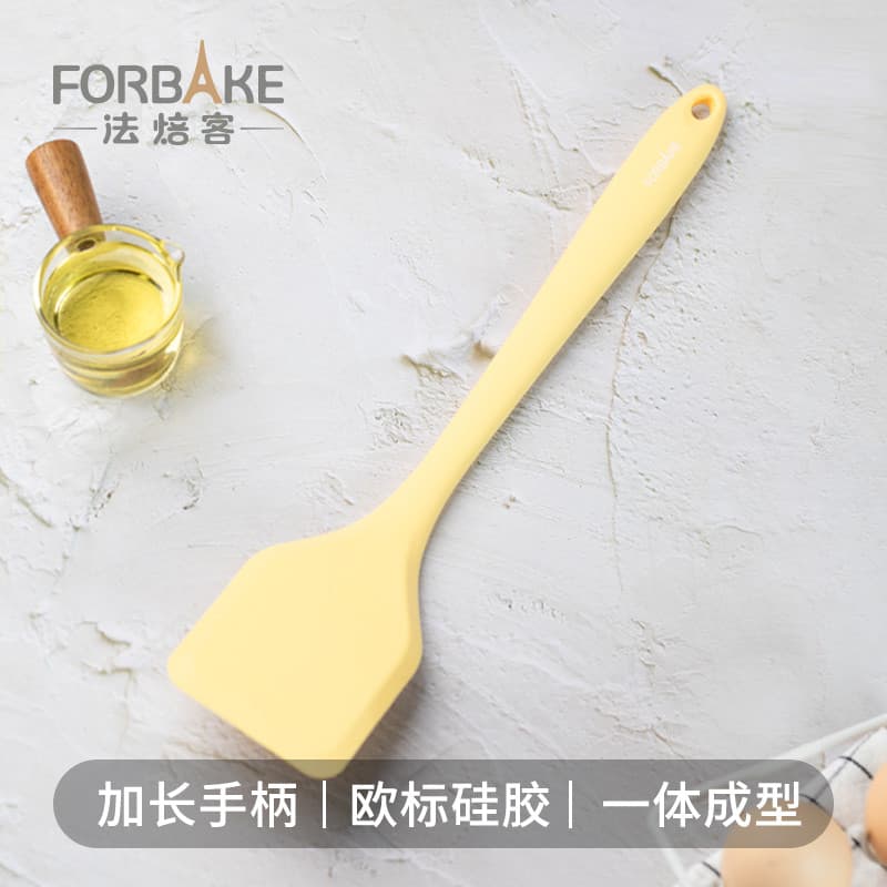 Espátula de silicone para padeiro francês, alça estendida, panela antiaderente dedicada, resistente a altas temperaturas