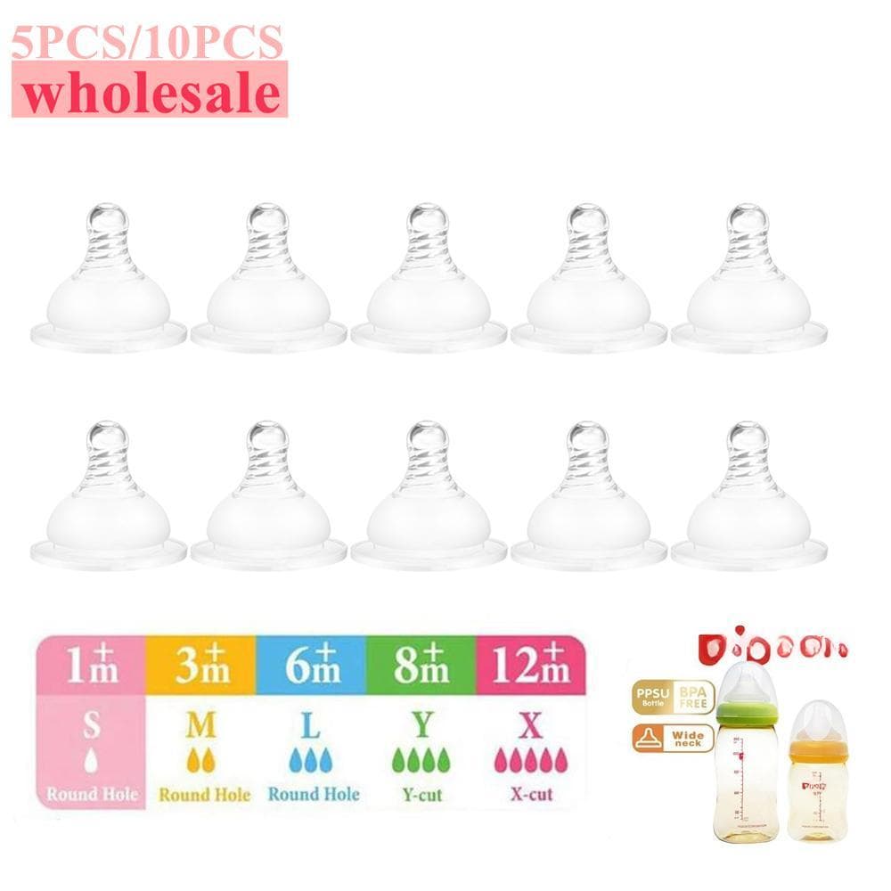 Chupeta De Garrafa De 5CM , Furo Largo , Silicone , Simulação De Bebê Recém-Nascido , Amamentação , Bayi Botol Susu , Al