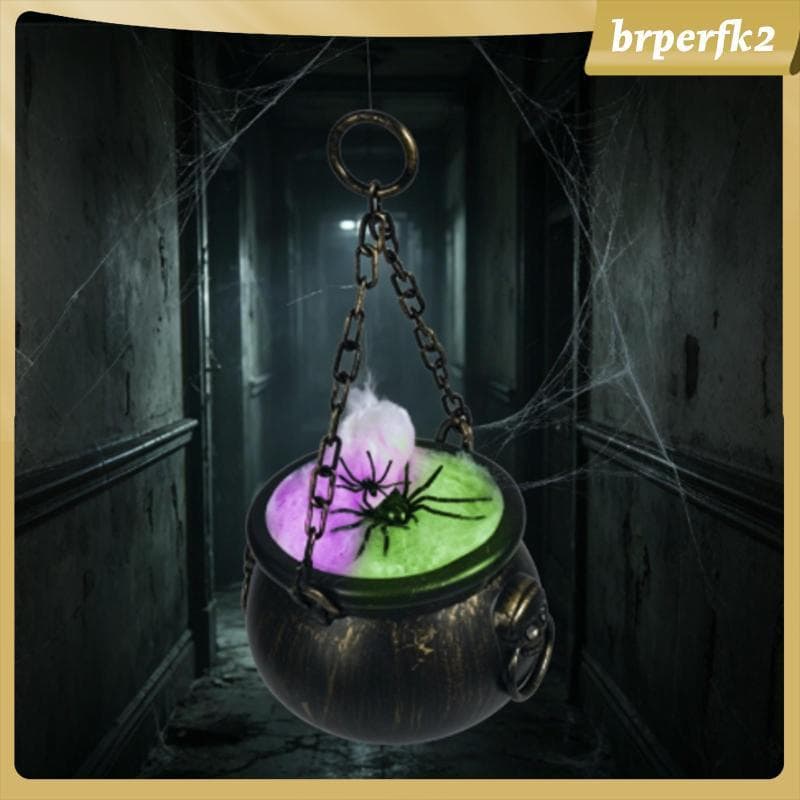 [Brperfk2] Decoração Suspensa Ornamento De Vaso De Bruxa Brilhante Com Alça De Corrente Alimentada Por Bateria Para Fest