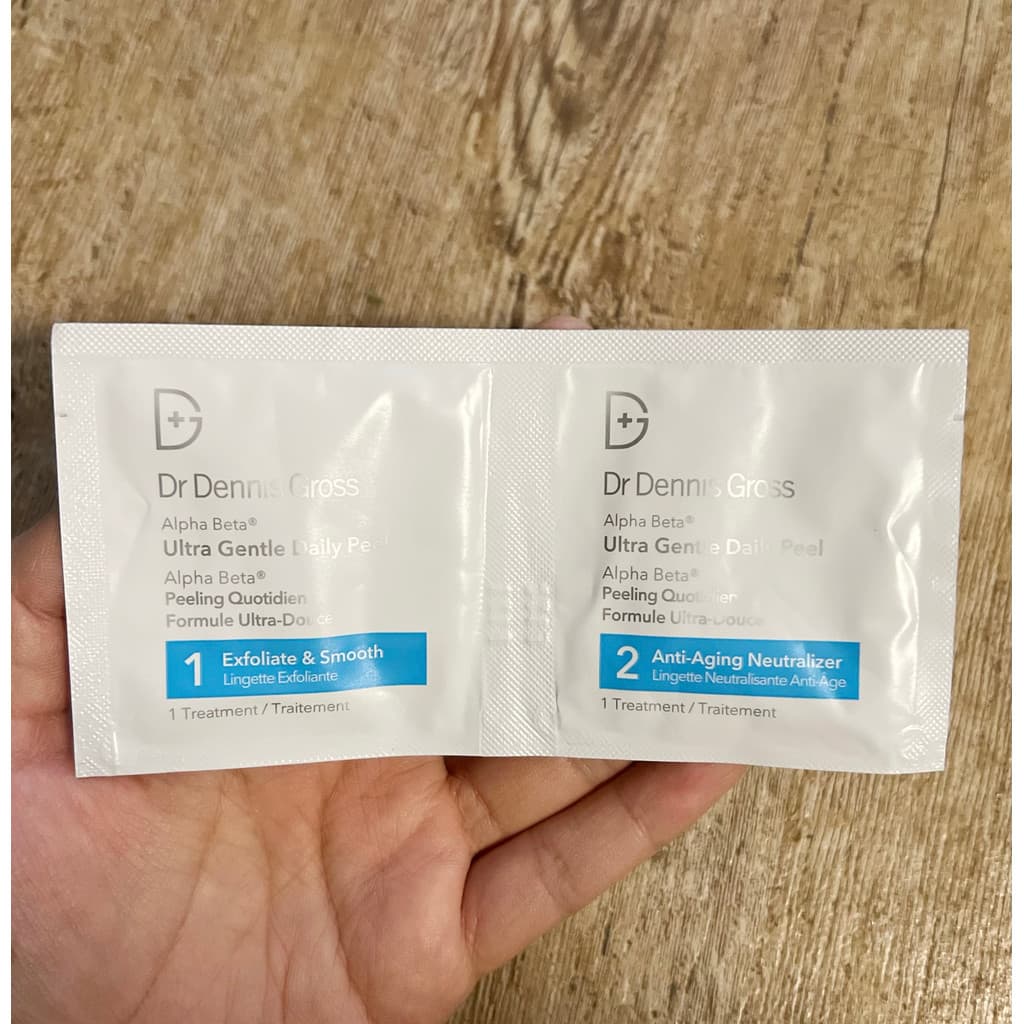 DrDennisGross DrDenniss Peeling de efeito duplo Almofadas de algodão ácido de frutas Remoção de Acne Polimento iluminado