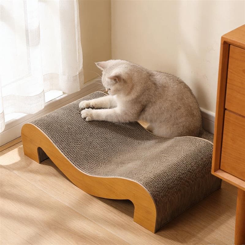 Placa para arranhar gatos, resistente ao desgaste, não caspa, areia para gatos, papel ondulado integrado, concubina, sup