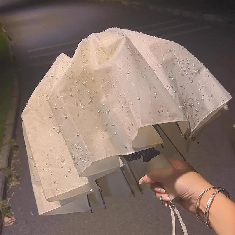 Flores de água guarda-chuva de alta aparência guarda-chuva automático meninas guarda-chuva dobrável pequeno portátil ens