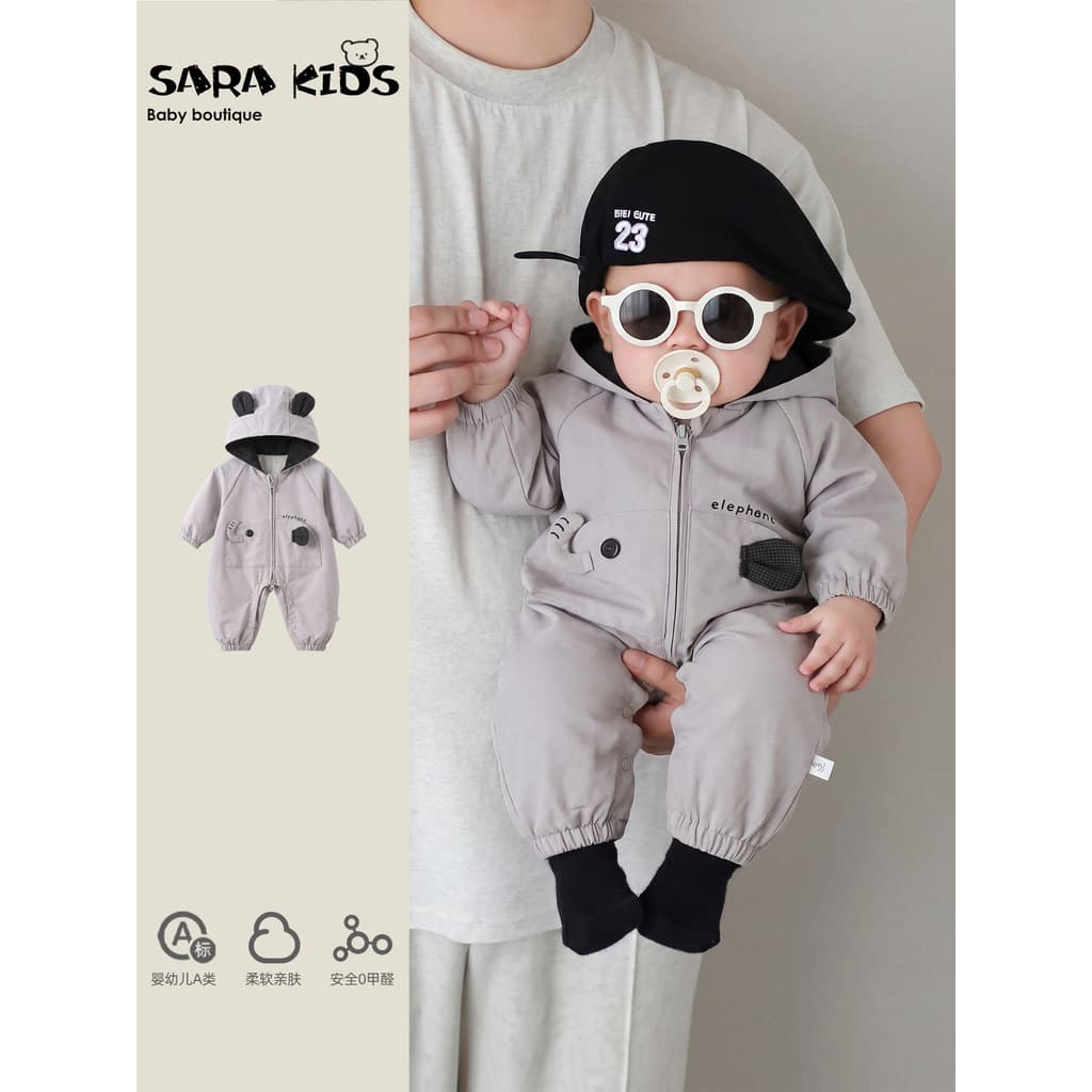 Macacão de bebê outono bebê menino macacão 2026 outono novo estilo pouco mensal Outing roupas moda macacão