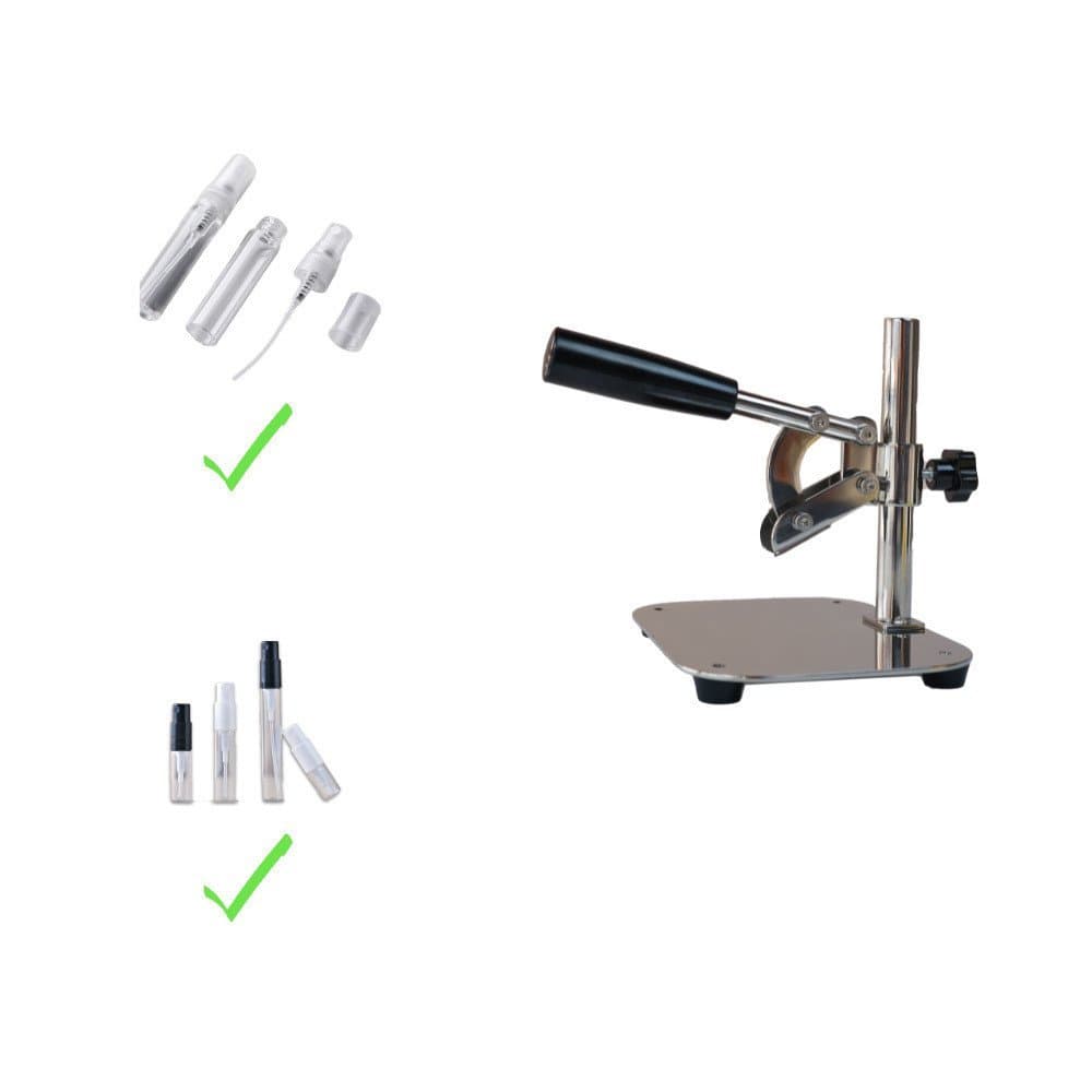 Kit Manual de Enchimento de Perfume em Aço Inoxidável, Dispensador de Líquidos + Selador de Frascos Cosméticos