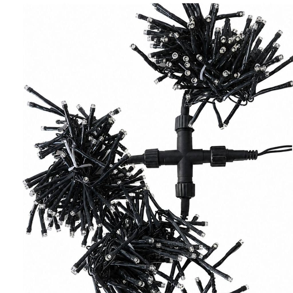 CORDAO C/ 120 LEDS CLUSTER EFEITO CACHO WARM BIVOLT