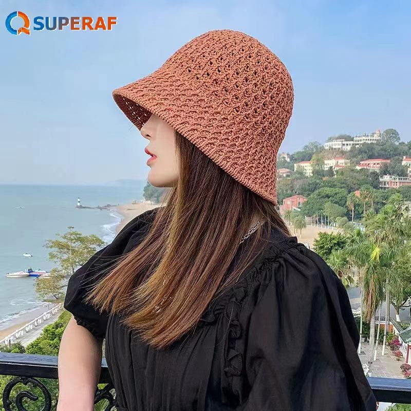 SUPERAF Meninas Chapéu De Sol Aba Larga Flexível Chapéus De Verão Para Mulheres Praia Panamá Palha Cúpula Tecer Buet Fem