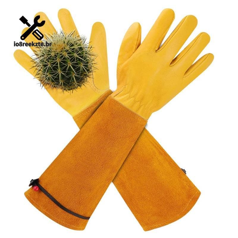 Luvas De Jardinagem Femininas/Masculinas À Prova De Espinhos Poda De Rosas Manopla Resistente-L