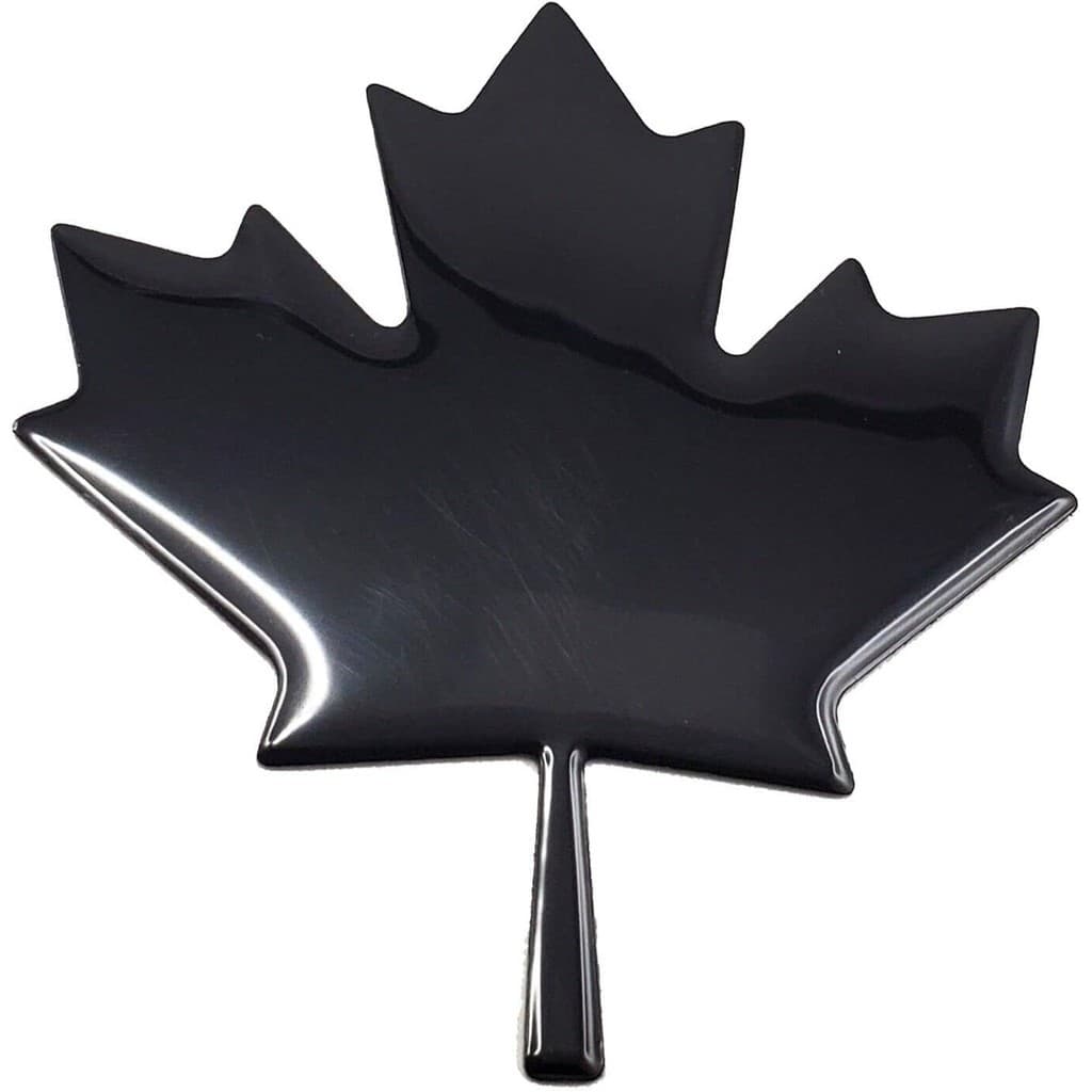 Maple Leaf Canadá Acabamento Preto Decalque Emblema Adesivo 3D Carro Bicicleta 2.7 " Flexível
