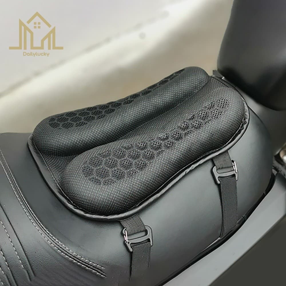 Capa De Almofada De Ar Confortável Para Selim De Moto Respirável Andar De Bicicleta [Dailylucky.br-DLY]