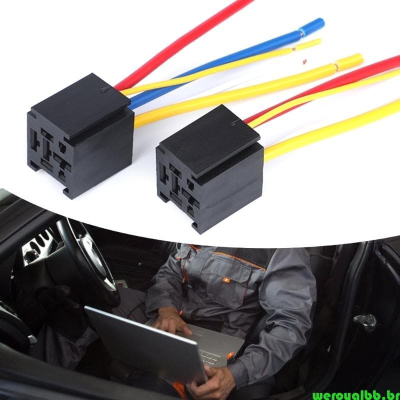 weroyalbb 80A Relés Soquete Quadrado Cablagem Para Carro Motocicletas Luzes Automotivas Dispositivos Energia Fáci